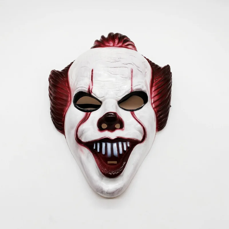 Masque de Film Effrayant en Plastique Dur, Perruque, Costume de ix, de  Clown, le oral alier Noir, Cosplay, d'Horreur Joker, Accessoire d'Halloween