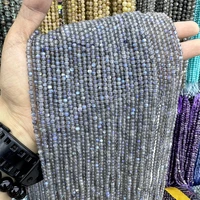 Labrumen gris naturel, perles rondes lisses polies de qualité A pour bijoux, bracelets de direction, accessoires de collier 4