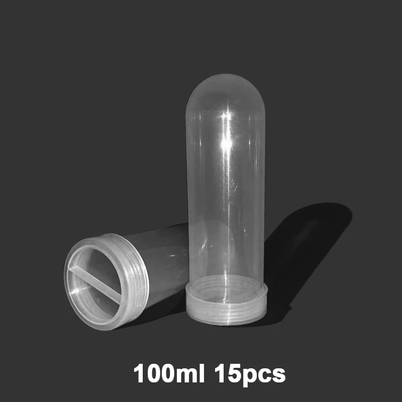 100ml Laboratory Centrifuge Plastic Vial Tube Lab Plastic round bottom Centrifuge Tube 15pcs Laboratory Supplies
