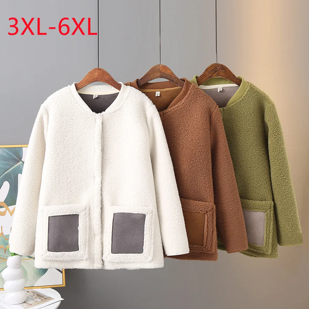 

Новинка 2023, женская зимняя фотография, женские топы большого размера, зеленое пальто с длинным рукавом и круглым вырезом, 3XL, 4XL, 5XL, 6XL