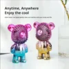 Mini Bear Fan Portable Fan USB Rechargeable 3 Speed Modes Mini Desktop Air Cooler Cooling Travel Hand Fans for Office Workers 1
