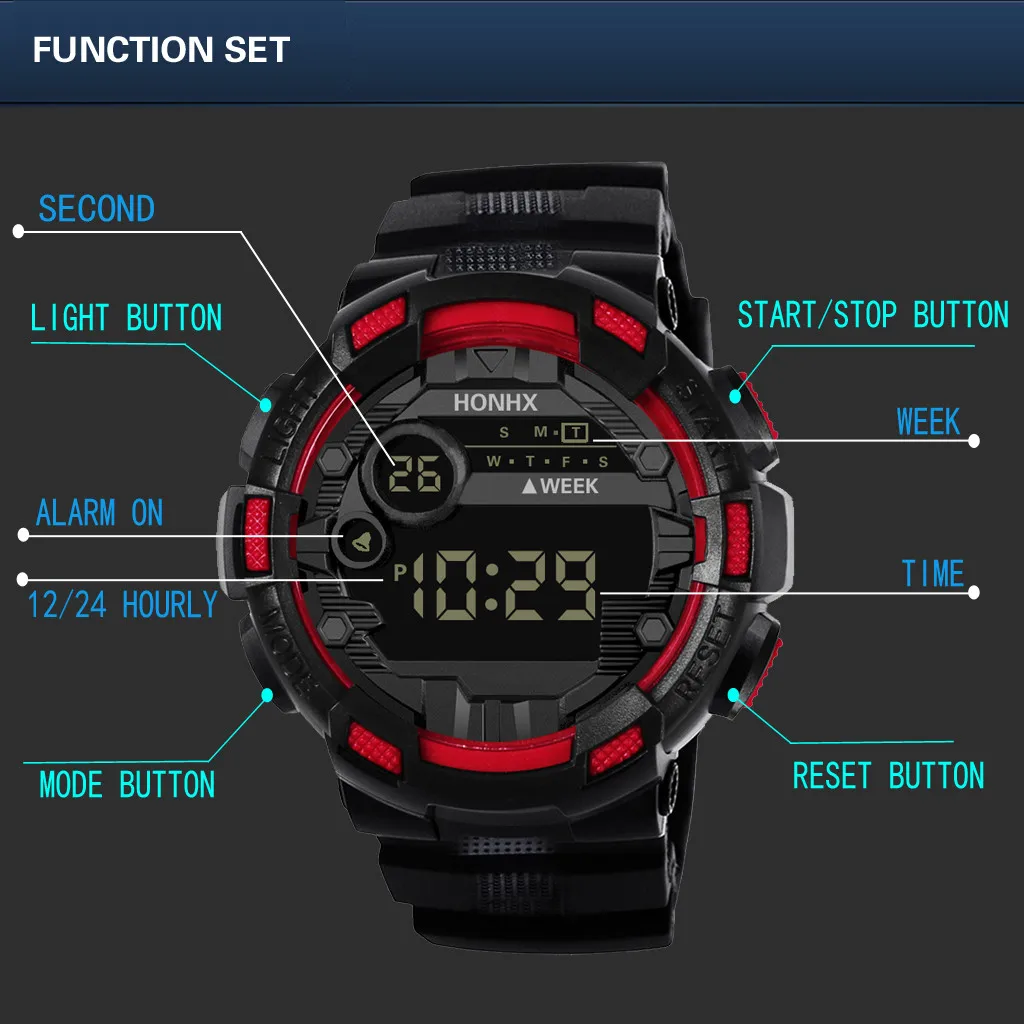 Luxury Sport Watch Mens Digital LED Watch Date Sport Men Outdoor Electronic Watch relogio masculino часы мужские erkek kol saati