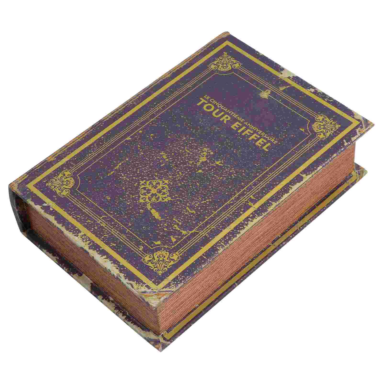 

Винтажное искусственное украшение для книг, искусственное украшение для книг, украшение ручной работы, поделки, дневная Библия, деревянная коробка для хранения