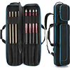 4x4 Pool Cue Case Hold Up to 4 Butts and 4 Shafts, Pool Stick Carrying Case with Front Accessories Pockets 1