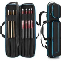 4x4 Pool Cue Case Hold Up to 4 Butts and 4 Shafts, Pool Stick Carrying Case with Front Accessories Pockets 1