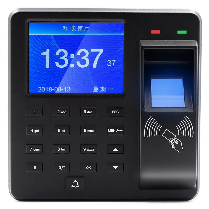 Fingerprint ID card password Wiegand English, Spanish, Portuguese Fingerprint Time Attendance Recorder biometric device H100