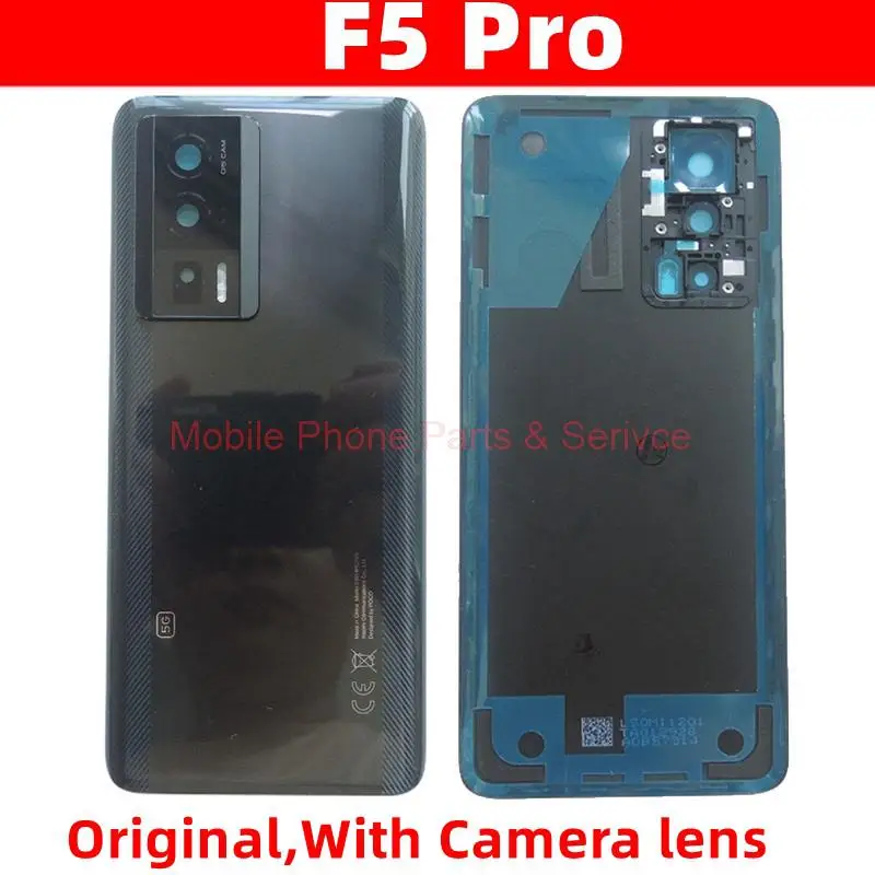 

Original Battery Cover Housing Door For Xiaomi Poco F5 Pro Back Cover Chassis With Camera Lens Smartphone Repair Parts