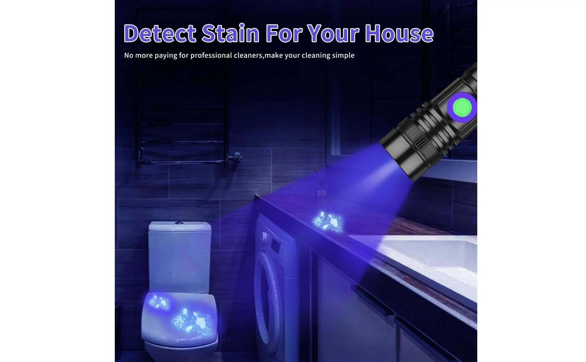 365nm Blacklight Torch Multi-Functional 365nm Flashlight Flashlight Multifunctional Mini Blacklight Torch for Collectors
