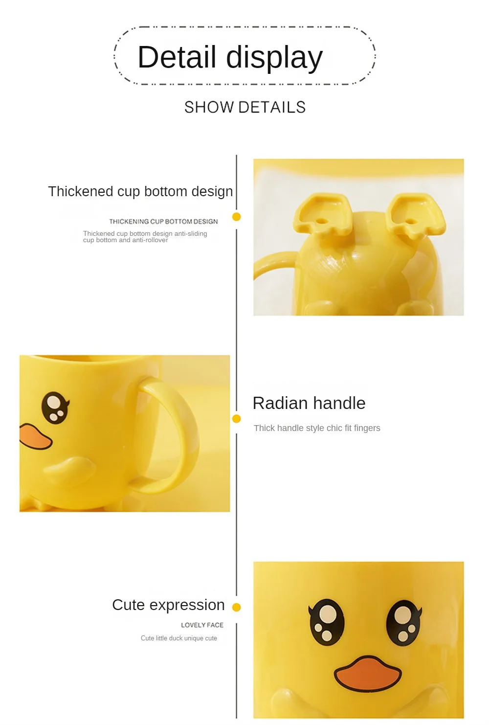 Bicchiere portaspazzolini per bambini a forma di papera in plastica_voghion.com