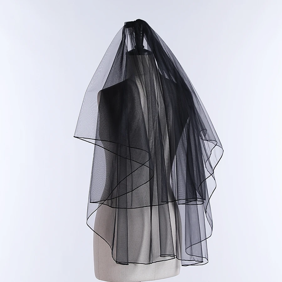 Bridal Veil Wedding Veils Black Bridal Veils With Comb Simple Style