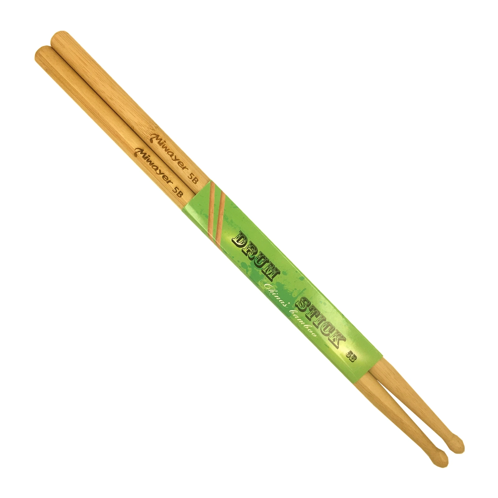 Miwayer 7A /5A/5B Bambus-Drumsticks, 15,2 cm, leicht, langlebig, mit tropfenförmigen Spitzen, Musikinstrumenten-Percussion-Zubehör – Detail 6