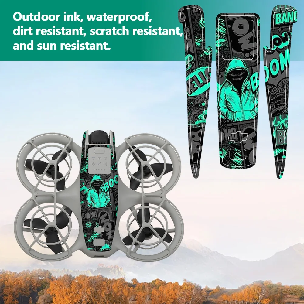 Colorful Waterproof Anti Scratch Protective Film Skin Stickers for DJI NEO Drone Customization