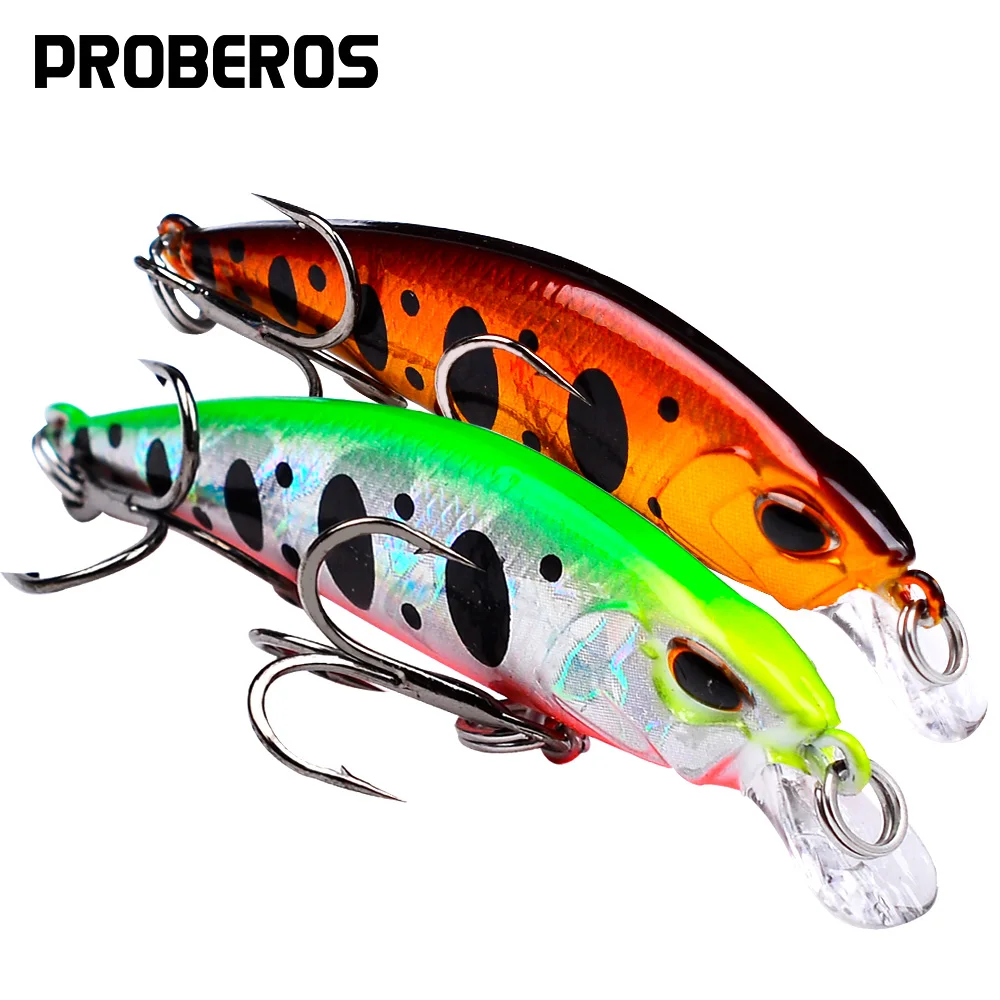 PROBEROS Mini Sinking Minnow Wobblers Fishing Lures 5.3cm-4.6g Artificial Trolling Hard Bait Jerkbait Swimbait Bass Fishing fishing lure