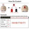 Custom Initial Letter A-Z Embroidery Baseball Cap For Men Womne High Quality Soft Cotton Fashion Team Sport Visors Snapback Caps 2