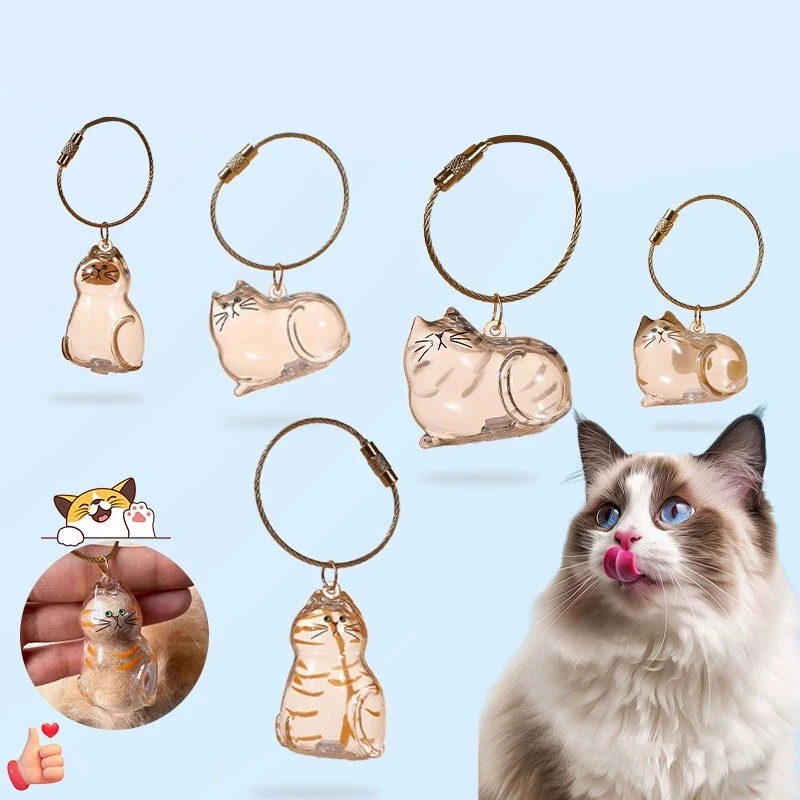 Transparent Cat Hair Storage Box Puppy Hair Keychain Cat Hair Storage Capsule Dog Fur Container Keychain Pets Cat Accessories Transparent Cat Hair Storage Box Puppy Hair Keychain Cat Hair Storage Capsule Dog Fur Container Keychain Pets Cat Accessories