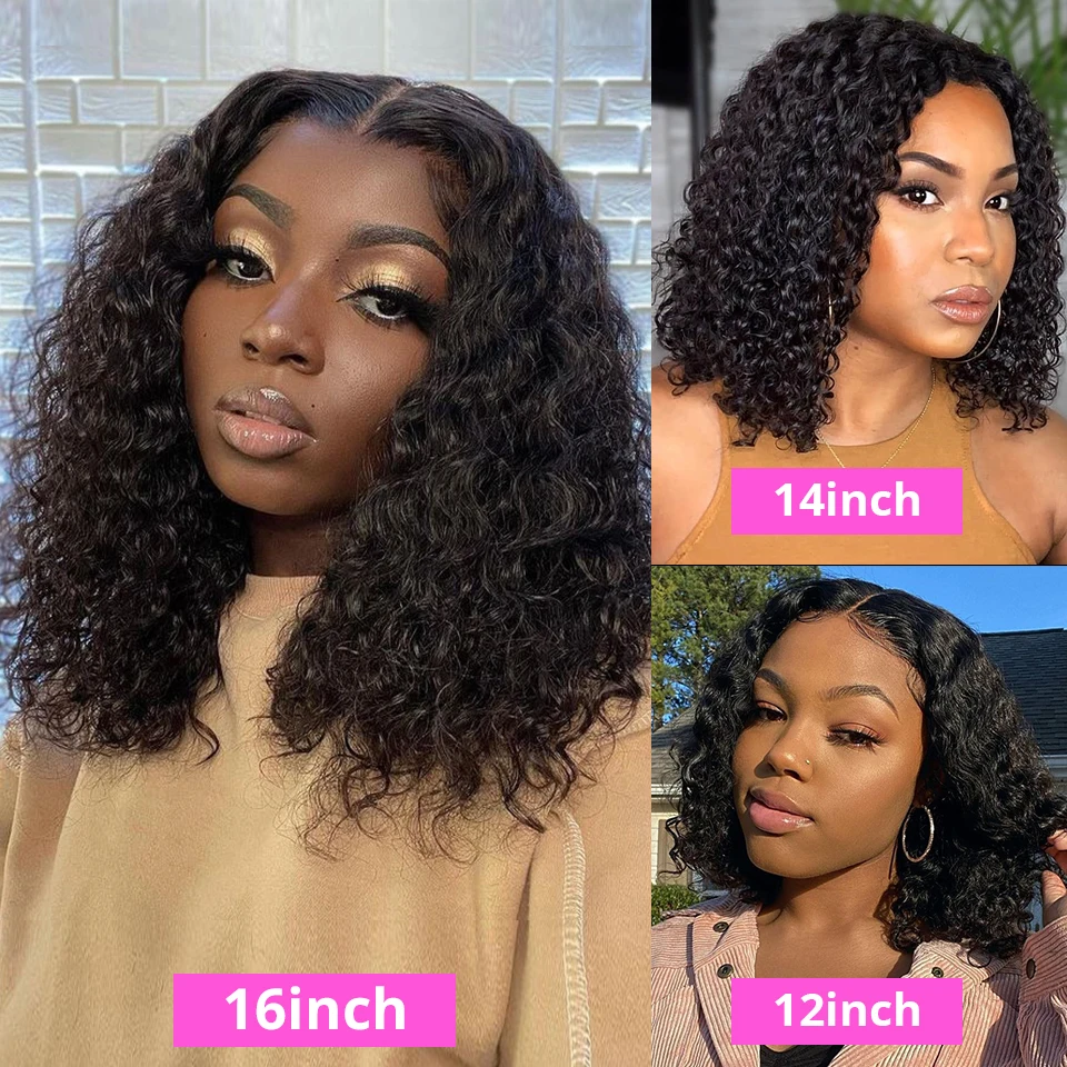 Water Wave Lace Front Wigs for Women Brazilian Closure Bob Wig 13x4 Transparent Lace Frontal Short Wigs Human Hair Pre Plucked lace front wig human hair wigs human hair wig front lace wig