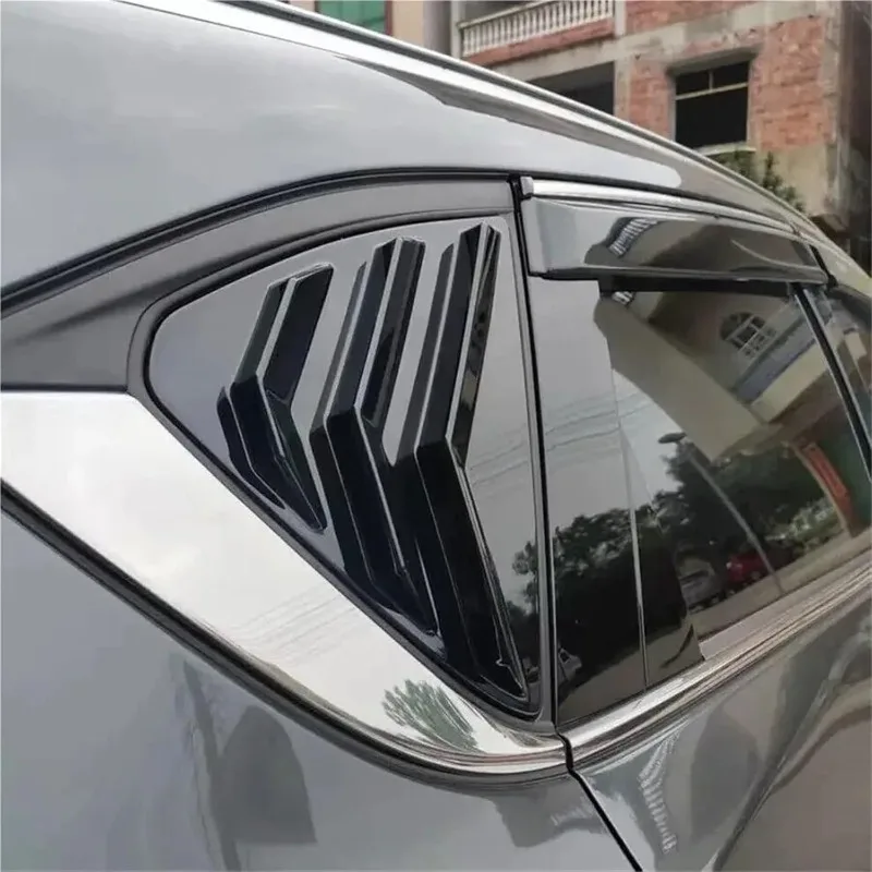 마쯔다 CX-5 CX5 2017 2018 2019 2020 2021 2022 2023 차량용 리어 윈도우 루버 셔터 커버 외부 사이드 벤트 스쿱 트림 스티커
