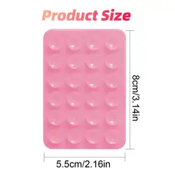 Black Silicone Suction Cup Phone Holder with Anti - Slip Adhesive Grip (P ink)