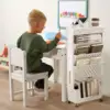 5-Tier Removable Magazine Newspaper Storage Rack, Book Storage Rack With Wheels Tableside Bookshelf For School Classroom Office 6