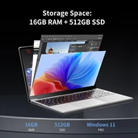 Ordinateur portable 17,3 pouces Intel Core i7 6500Y, Windows 11 Pro, 16 Go de RAM, SSD 512 Go, PC portable rétroéclairé pour le bureau et les études 6