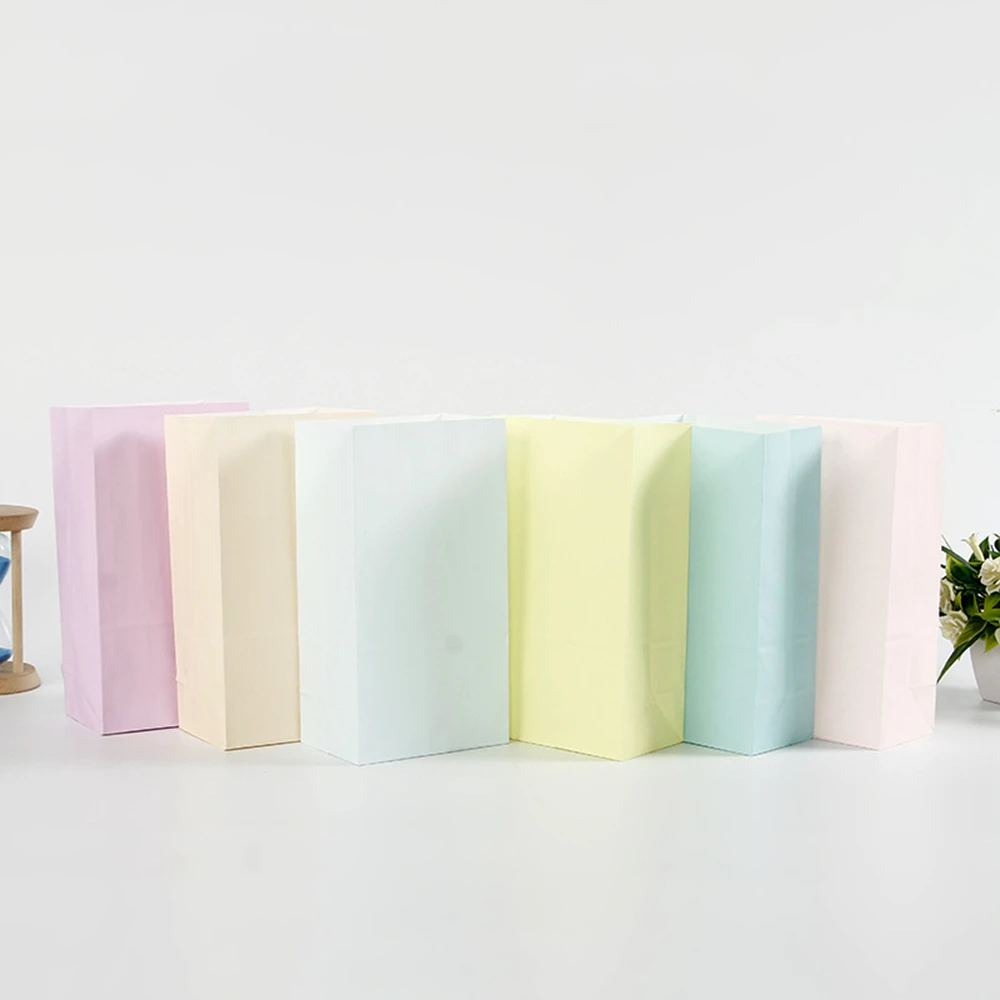 10 Stück Macaron-Papiertüten, Geschenktüten, rosa Kraftpapiertüten, Einhorn-Geburtstagsparty-Dekoration, Babyparty, Hochzeitsbedarf – Detail 3