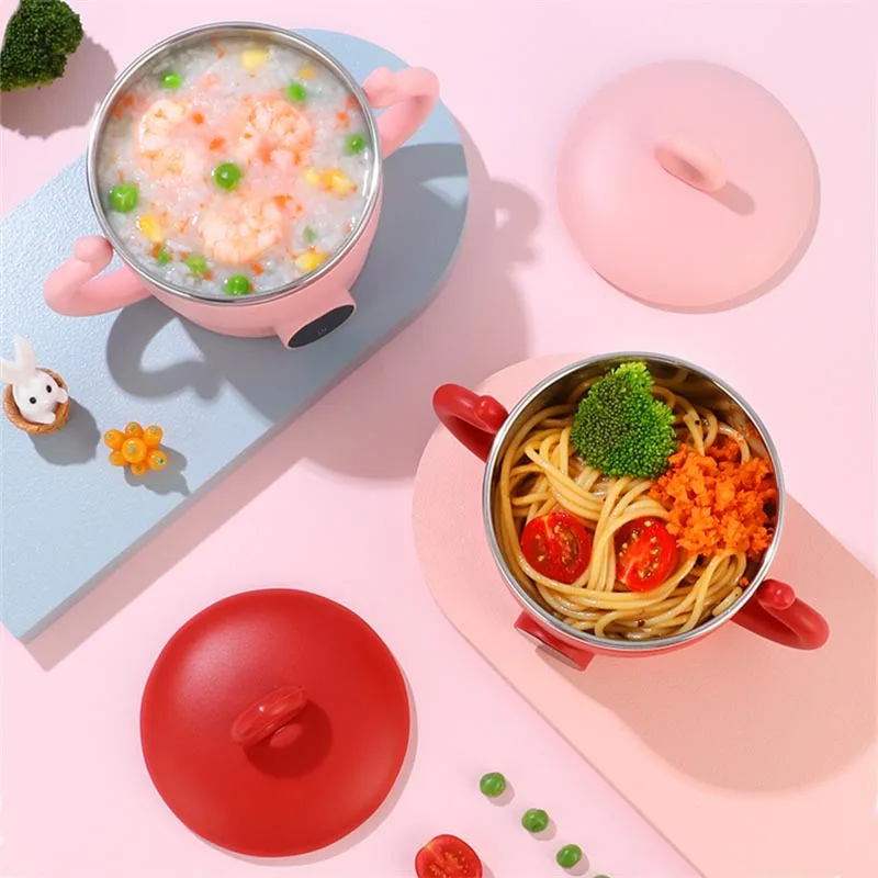 Intelligente Schüssel mit konstanter Temperatur für Babys, Heizung, rutschfestes Geschirr, sicheres PP-Material in Lebensmittelqualität, 400 ml_voghion.com