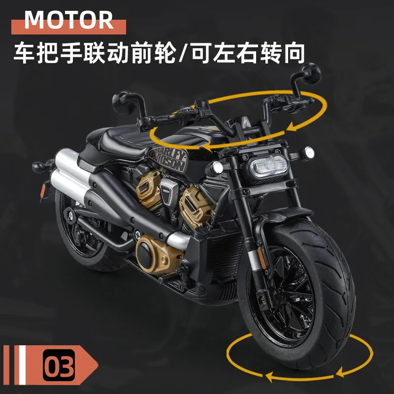 1:12 Harley SPORTSTER S Alloy Racing Motorcycle Model Diecast Street Sports Motorcycle Model Kids Toy Gift M41 4