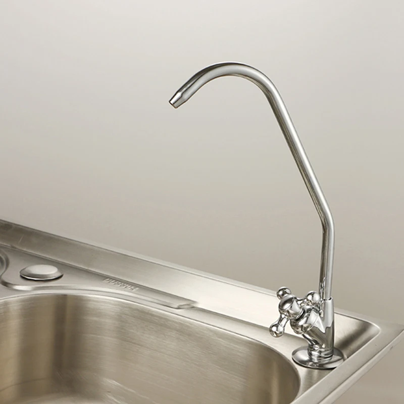 Rubinetto da cucina in lega di zinco da 1/4 '', rubinetto ad osmosi inversa cromato, filtro per acqua potabile RO | Leroy Merlin