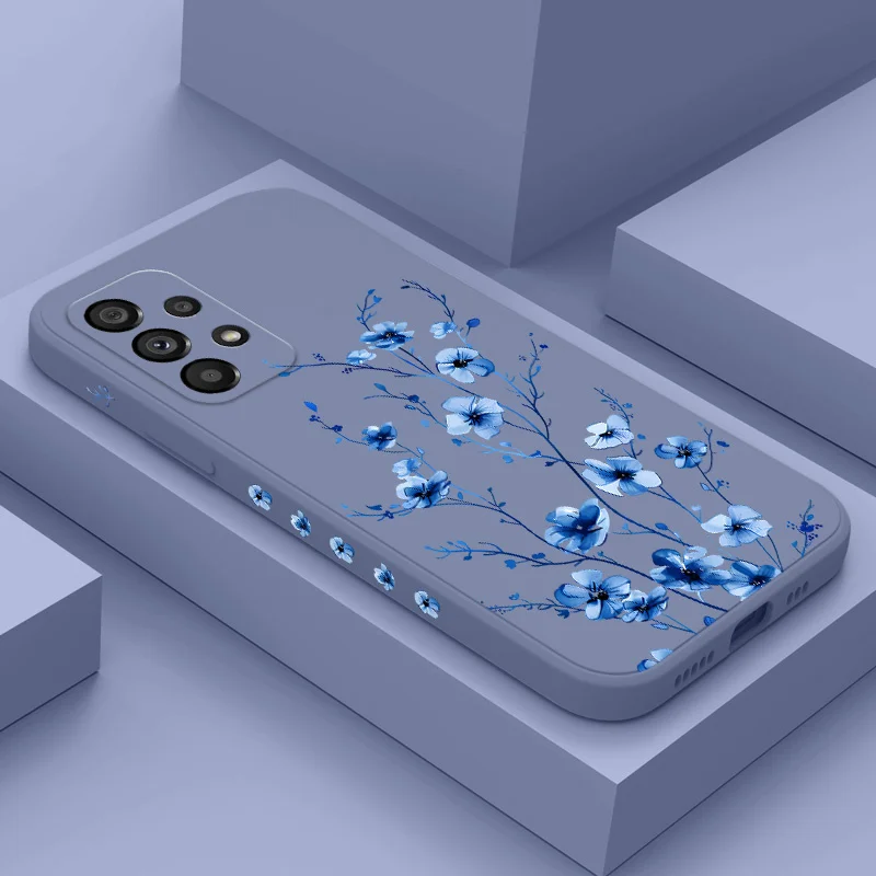 Blue Flame Flower Phone Case - Stylish Protective Cover