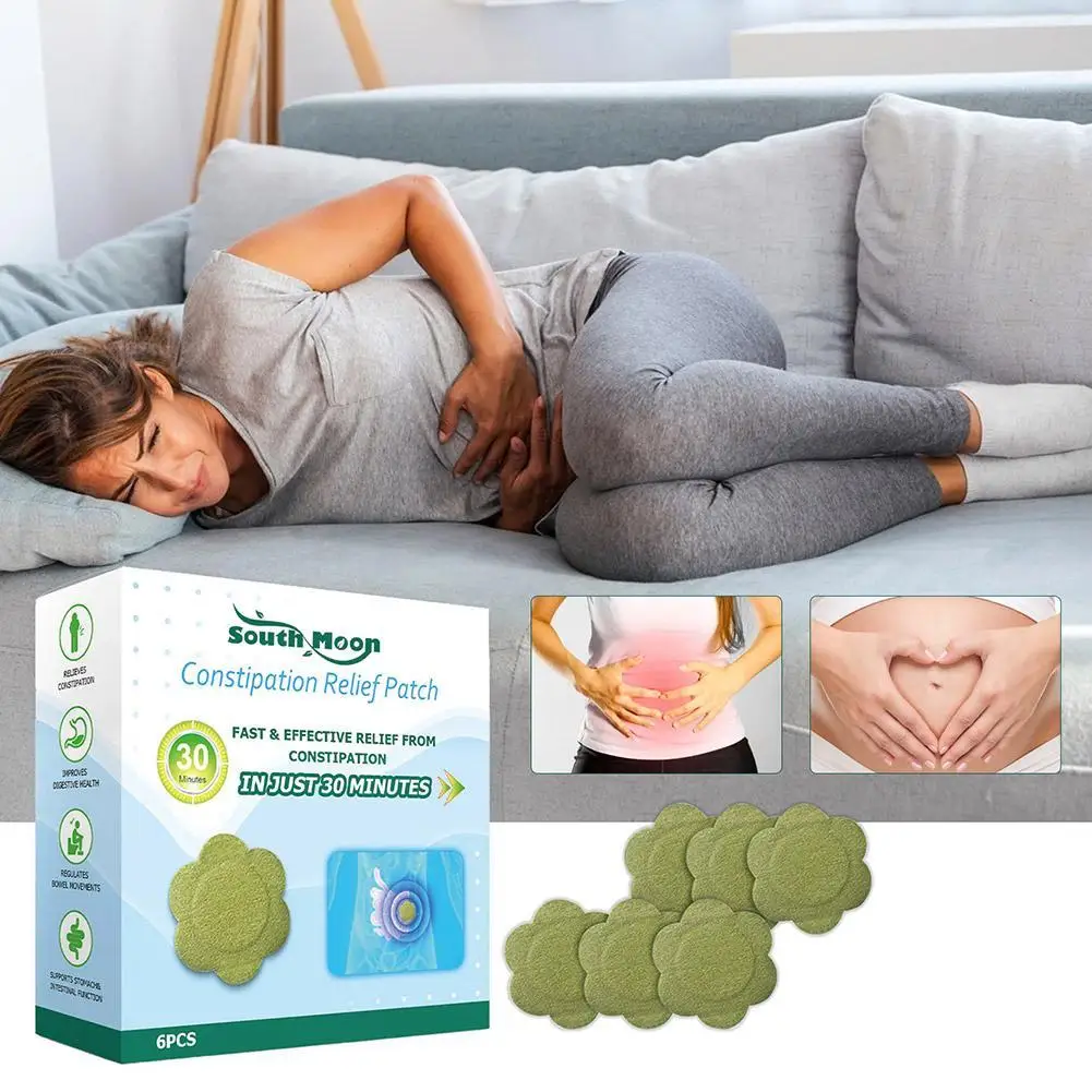 

6pcs/box Constipation Treatment Patch Bowel Movement Relief Flatulence Promote Intestinal Peristalsis Herbal Acupoint Patch