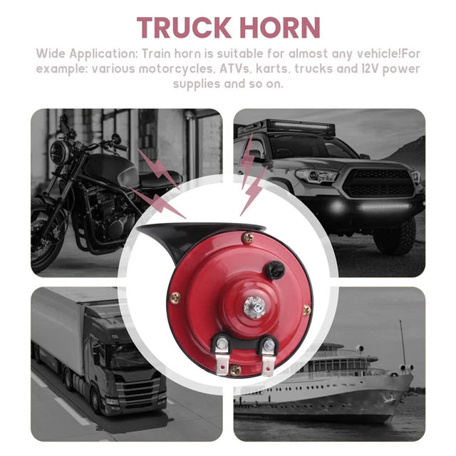 12V 300dB Loud Train Horn Waterproof Truck Air Horn for Vehicles