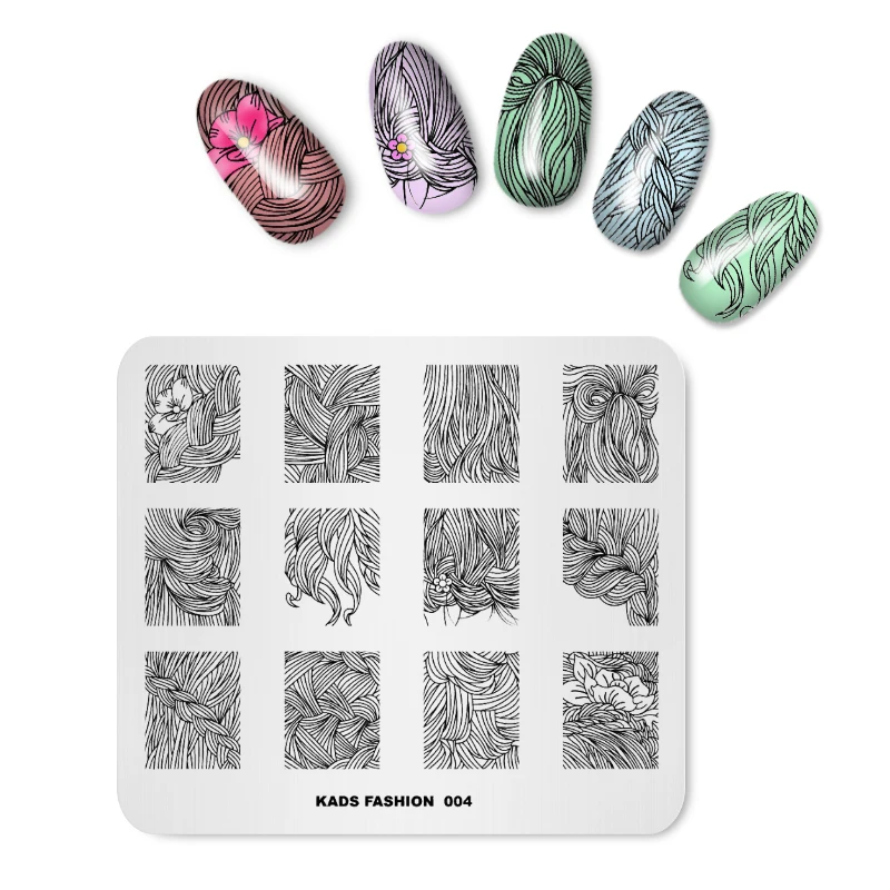KADS Nail Art Stamping Plate 85 Designs Fashion Series Manicure Stamping Plates Image Template Nail Stamp Plate Print Stencil 6