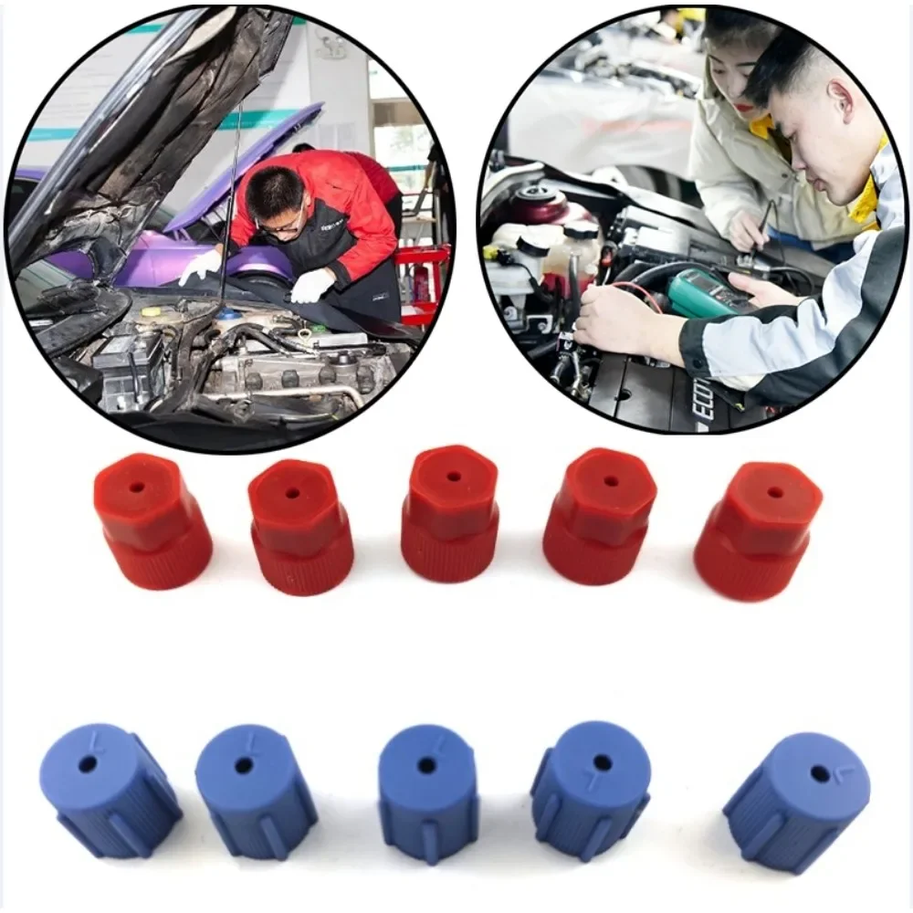 Air Conditioning Charging Port Caps 10Pcs/Set R134a