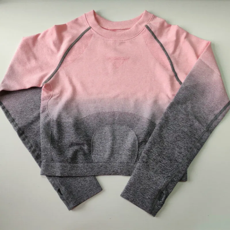 Nepoagym Women Cropped Seamless Long Sleeve Top Crop Top Women Workout Shirts for Sports Tops Gym