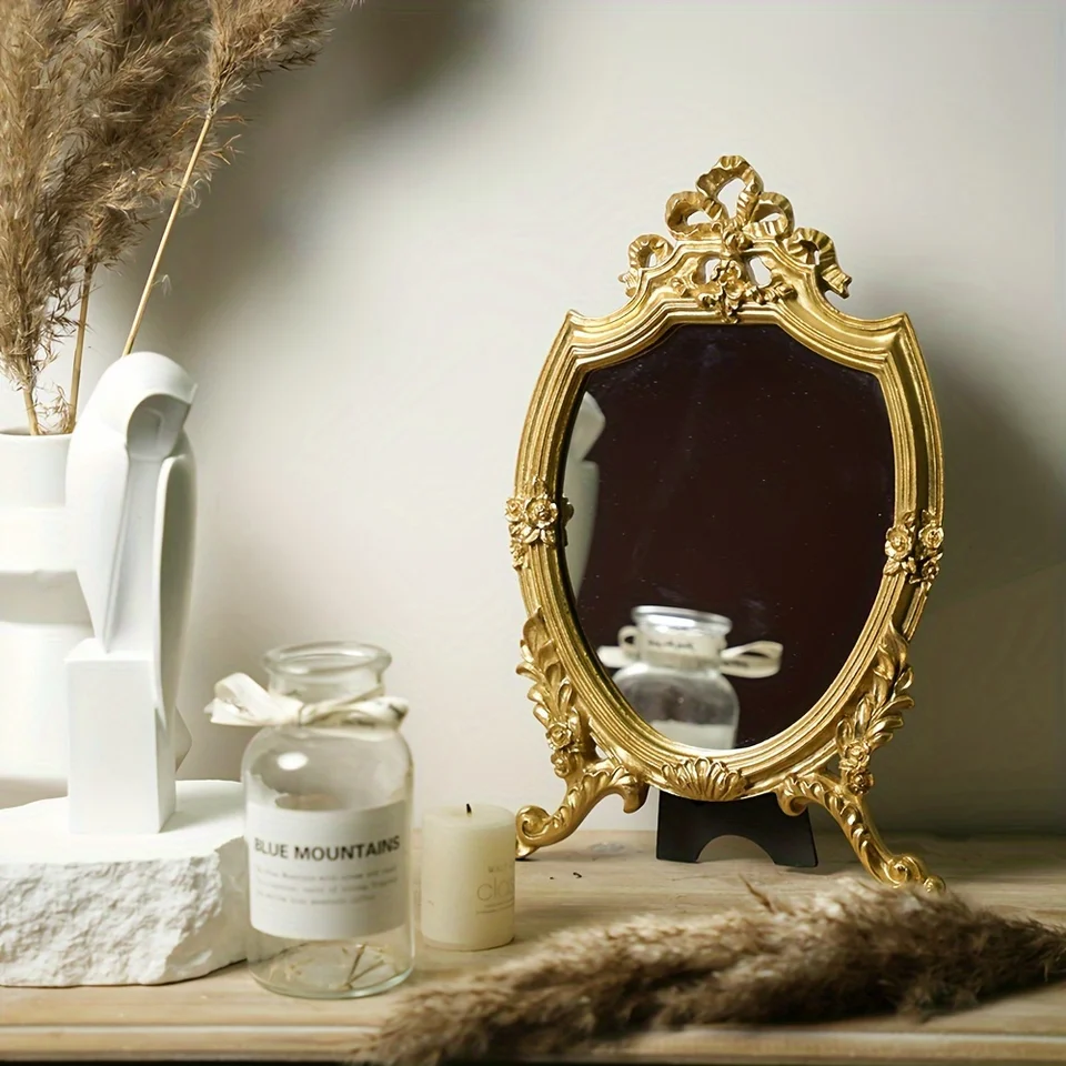 Elegant Golden Baroque Vanity Makeup Mirror