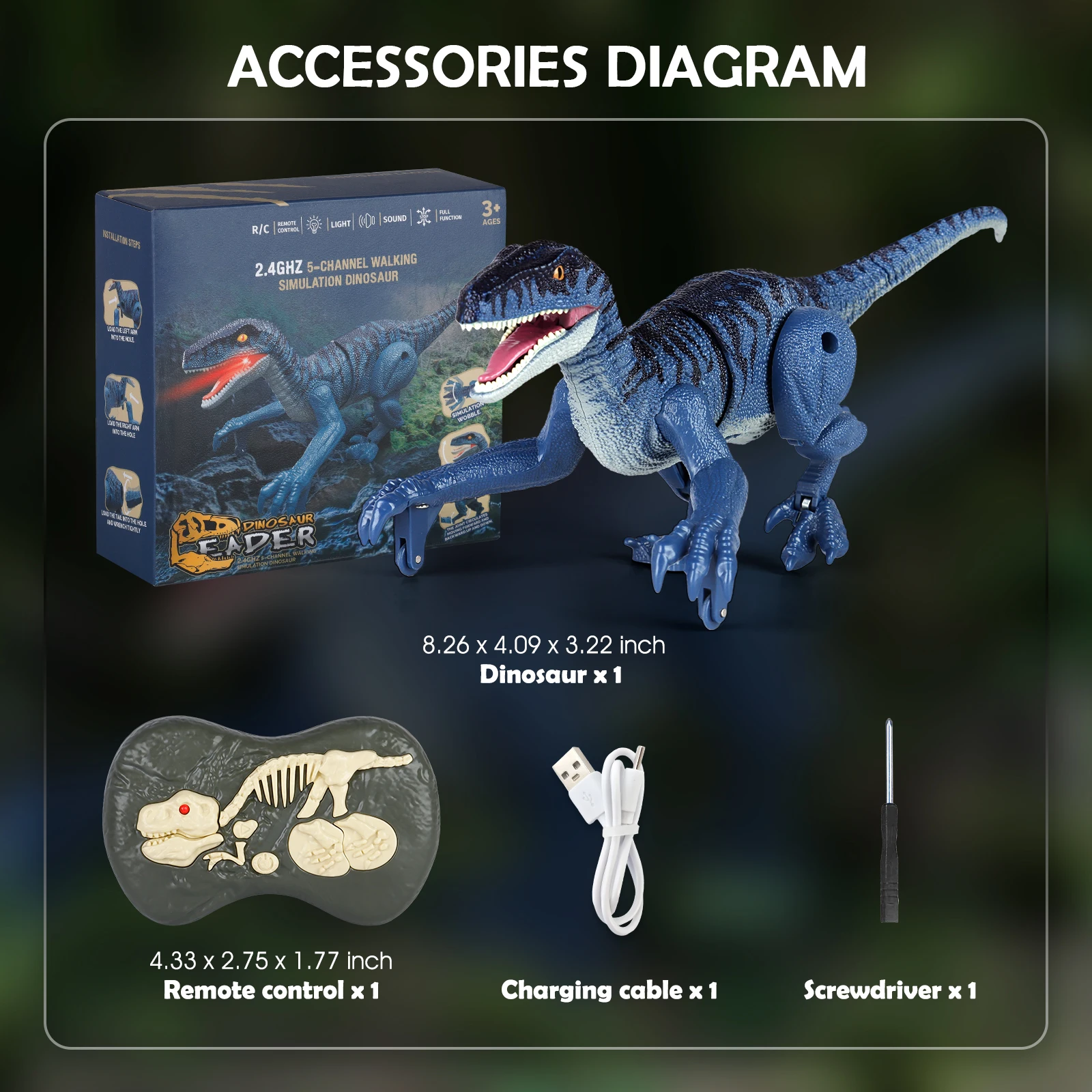 Remote Control Dinosaur Toys Mini Remote Control Dinosaur Toys for Kids 2.4GHz Robot Walking Simulation Velociraptor Dinosaur Toys Gifts for Boys Girls