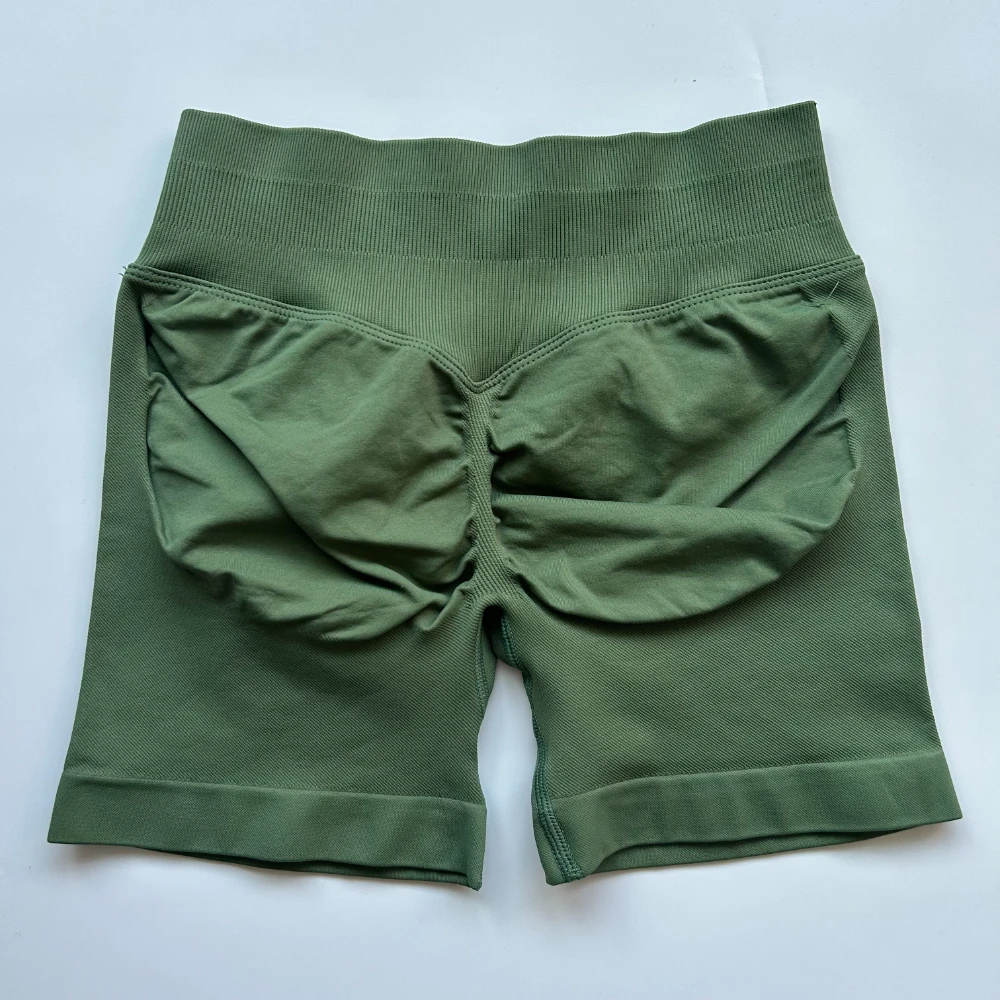 4.5" Low Ribbed Band Yoga Shorts Impact Seamless Tight Flex Scrunch Bum Workout Gym Shorts Booty High Stretch Running