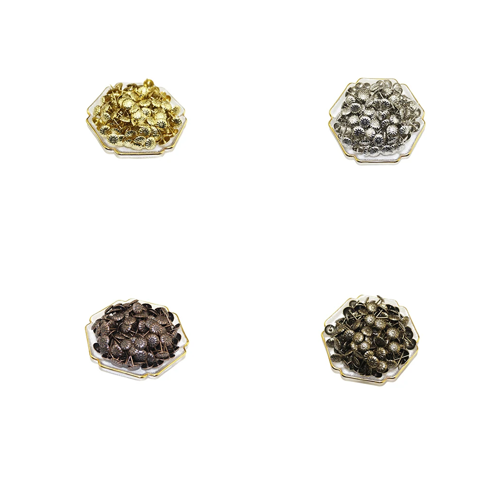 

100PCS Furniture Nails Round Studs Decoration Wardrobe Drawer Repair