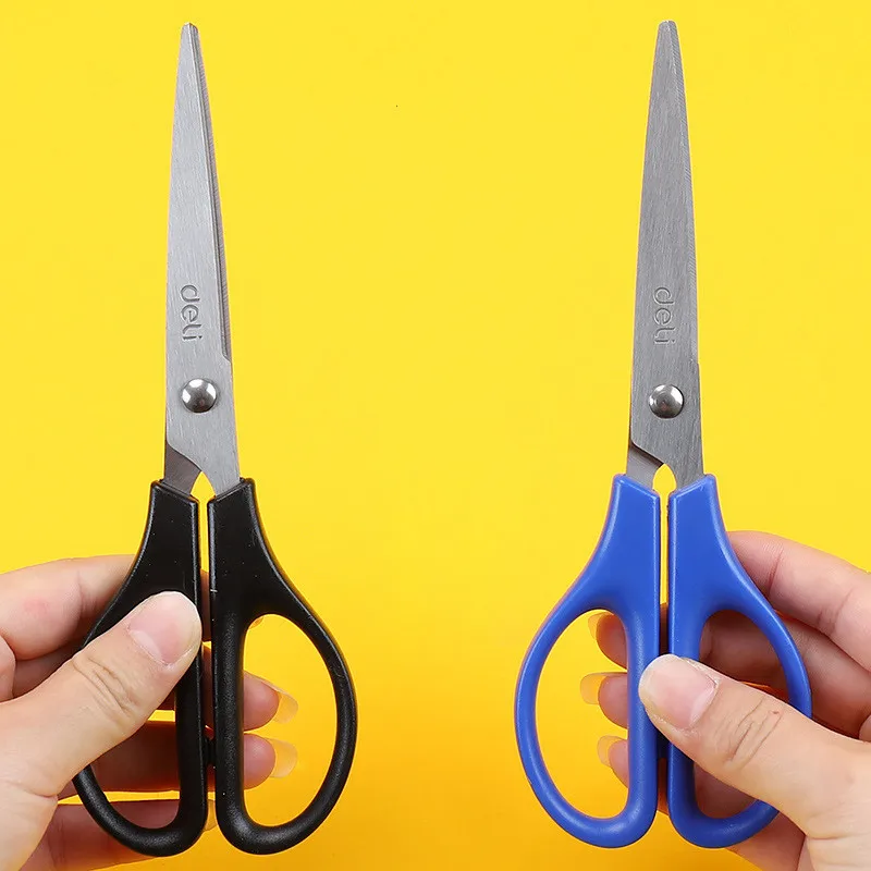 Deli High Quality Stainless Steel Scissors Business Office Paper Shears Home Kitchen Knife Cutter DIY Cutting Tools Stationery 1pc high quality scissor civilian tailor stationery stainless steel office paper cut craft household thread handmade diy