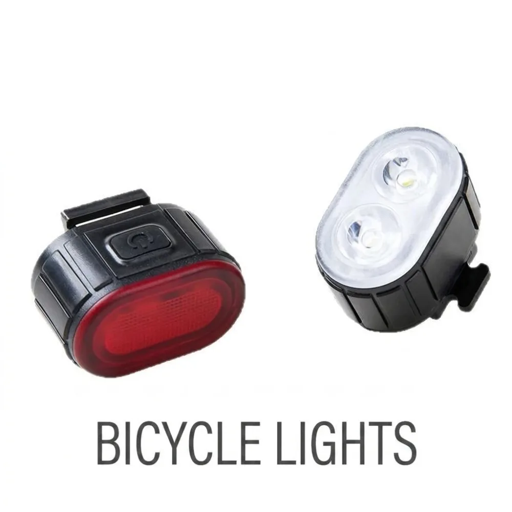 USB Rechargeable LED Bike Light Set - High Visibility Front and Rear Bicycle Lamps