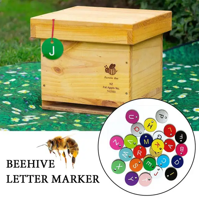 26 Angol Levél A-Z Beehive Számozott Címke Jelölő Címkével A Méhészeti Dobozszámmal. - Image 4