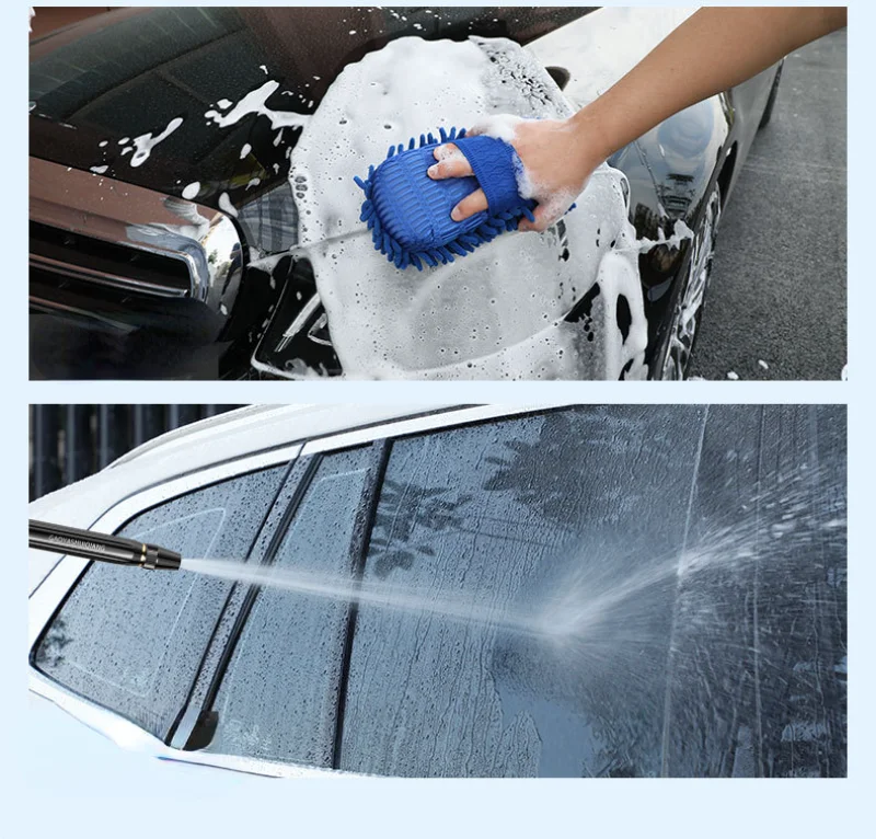 Water Hose Nozzle,Car Wash Kit - 2pcs Large car Sponges for Washing,Water  Hose Nozzle Sprayer for Watering Plants Cleaning House, Washing a Car and