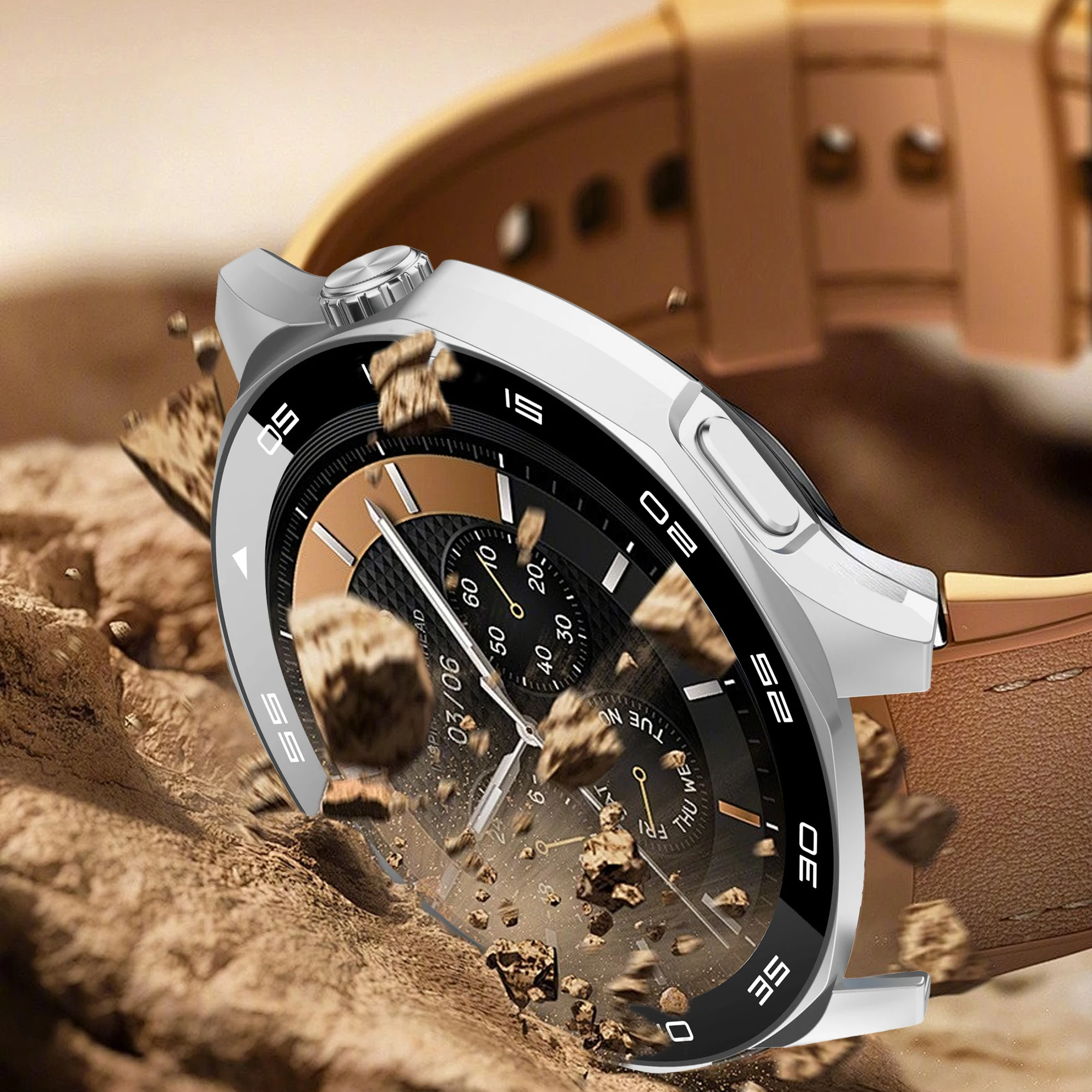 Full-Coverage Anti-Scratch Watch Case with Tempered Film