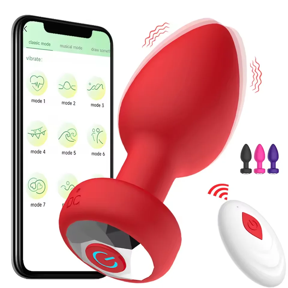 Anal Plug Vibrator Wireless Butt Plug Prostate Vibrating Massager APP Remote Control Female Masturbator Sex Toys For Women Men