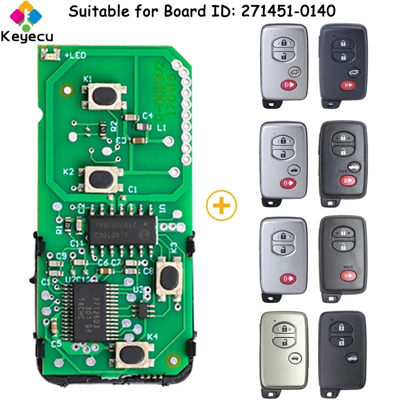 Keyecu Th Smart Remote Key For Toyota Highlander Rav4 Camry Sequoia