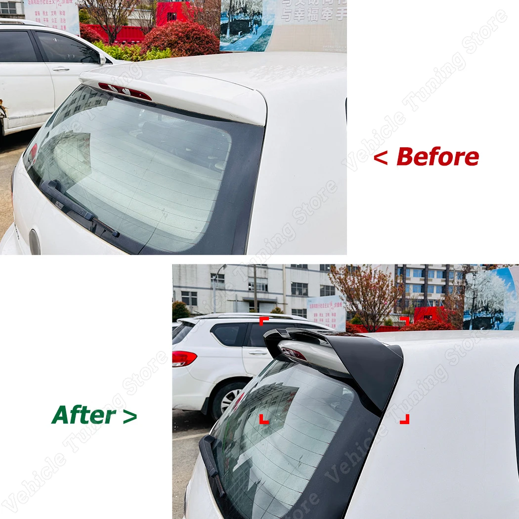 글로스 블랙 자동차 리어 루프 스포일러 윈도우 트렁크 윙 오팅거 스타일, VW 골프 6 MK6 TSI TDI MPI 표준 해치백 2008-2013