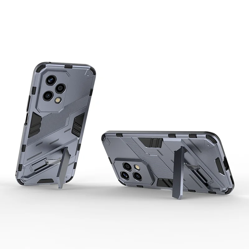 Luxury Shockproof Armor Phone Case with Ring Holder - Soft TPU + Hard PC Bumper Back Cover