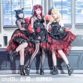 EIME Game Love Live!Sunshine Aqours Unit live adventure Demon Kiss Tsushima Yoshiko Sakurauchi Riko Ohara Mari Cosplay Costumes