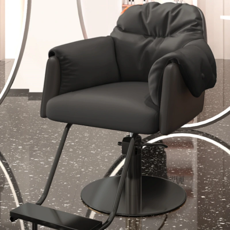 

Barbershop Simple Vintage Barber Chair Perm Shave Barber Chair Swivel Lift Hair Dyeing Silla De Barbería Salon Furniture