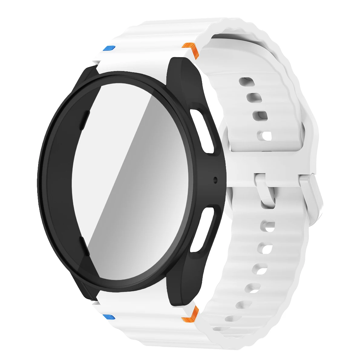 Silicone Watch Band with Case and Screen Protector Bumper